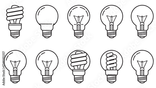 Collection of diverse light bulbs, showcasing evolution of lighting technology