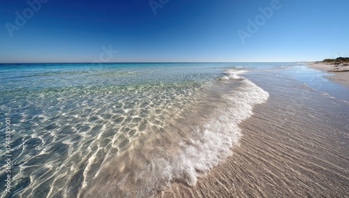 Tranquil Beach Scene on a Sunny Day.