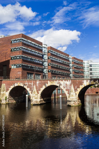 Brick buildings, Bleichenfleet, Hamburg, Germany