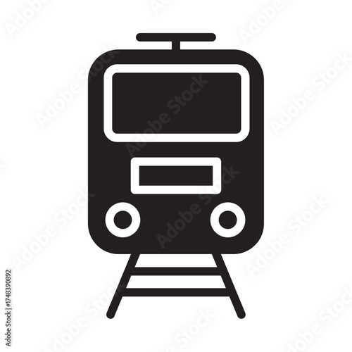 Train icon. Train icon black