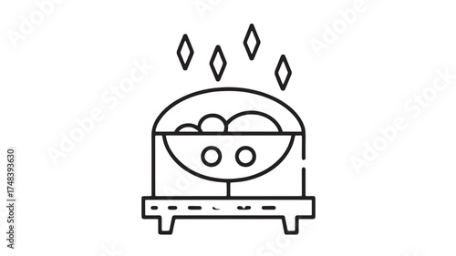 Mystical cauldron bubbling with glowing magical elements, symbolizing fantasy and alchemy