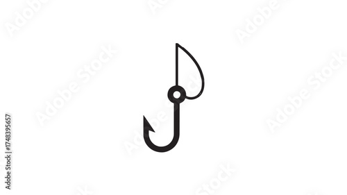 Simple fishing lure on a white background, ready for bait.