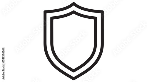 Simple shield icon representing security and protection