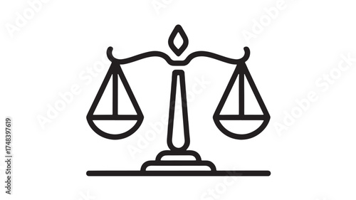 Classic scales of justice symbolizing balance and fairness in law and order