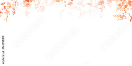 Autumn Leaves Top Border Background