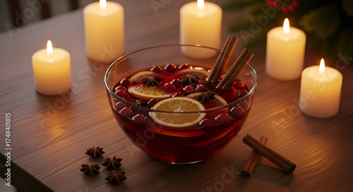 Cozy Autumn Ambiance: Warm Drinks, Candles, Spices, and Festive Holiday Atmosphere