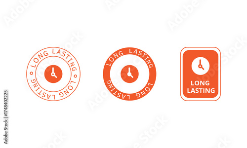 Orange Long Lasting Stamp Set for Business and Graphic Design Use.