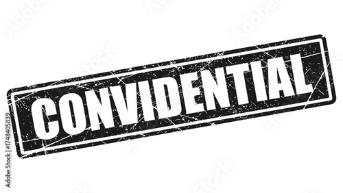 Convidential stamp with grunge texture