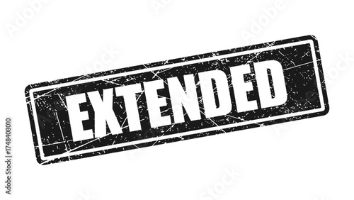 Extended black stamp with grunge texture