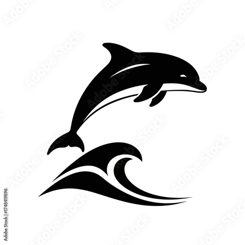 silhouette of a dolphin