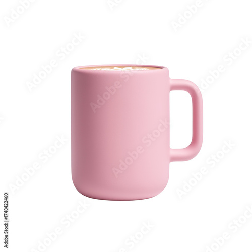 Charming Pink Ceramic Mug with Smooth Finish and Delightful Design