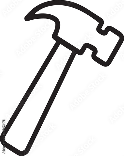 Precision Strike Minimalist Hammer Icon