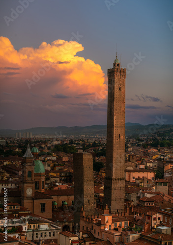 Due Torri - The Two Towers of Bologna Skyline