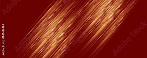 Elegant Red and Gold Abstract Luxury Banner Background. Modern wave design. Suitable for web banners, Invitations, awards, events, templates, covers, pages, and headers