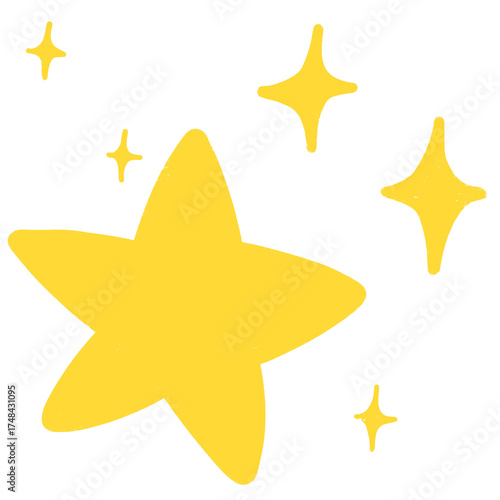 golden star icon objects png elements 