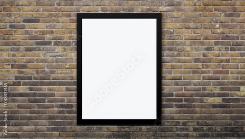 Wallpaper Mural Blank advertising A2 poster billboard on brick wall  Torontodigital.ca