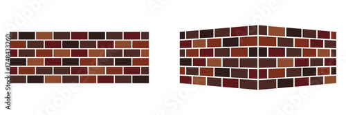 Wall icon illustration isolated vector sign symbol. Wall brick icon in flat style isolated on white background. Wall symbol illustration in flat filled style.