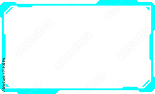 Hud frames futuristic text box border frame scifi digital screen hologram panel vector, 16:9