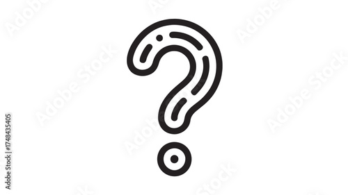 Stylized question mark representing curiosity and inquiry