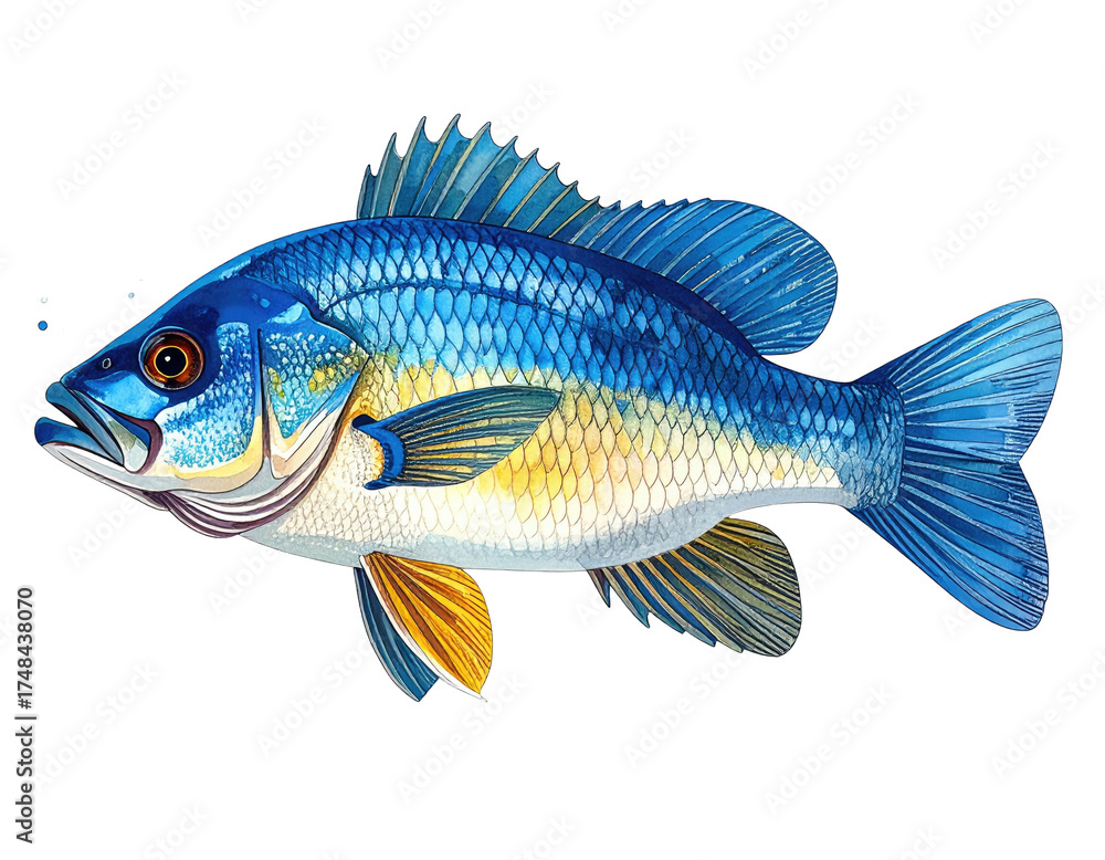 Fototapeta premium Colorful fish illustration