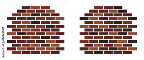 Brick wall vector icon on white background. Flat vector brick wall icon symbol sign from modern construction tools collection for mobile concept and web apps design. EPS 10