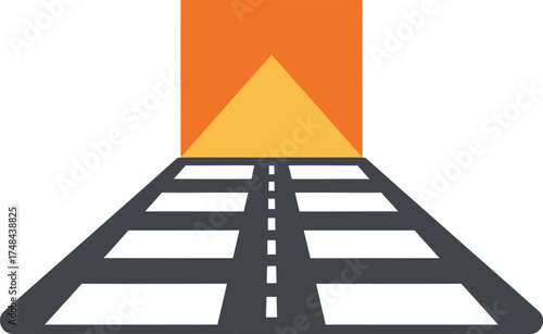 Abstract illustration of road to unknown destination or opportunity.