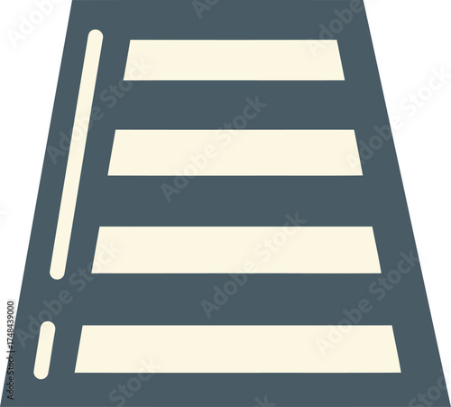 Illustration of a pedestrian crosswalk for urban safety and traffic