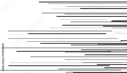Horizontal speed line halftone pattern with gradient effect. Template for backgrounds and stylized textures.