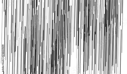 Vertical speed line halftone pattern with gradient effect. Template for backgrounds and stylized textures.