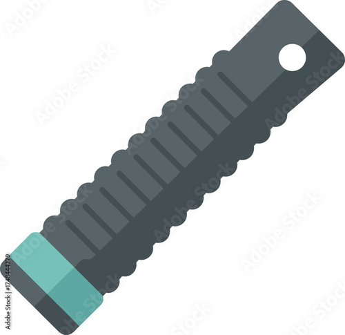 Corrugated tube in gray isolated on white background vector
