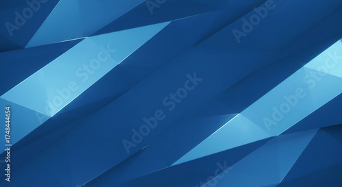 青い幾何学模様の抽象背景　メタリックでモダンなデザインテクスチャ
