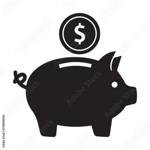 piggy bank with dollar sign