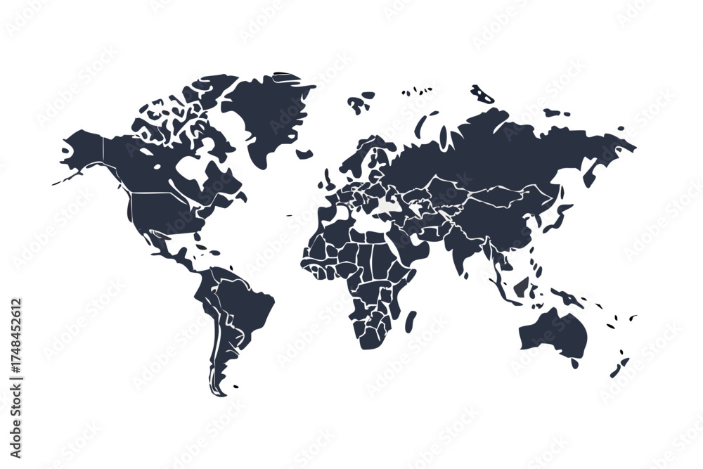 Obraz premium world map vector illustration