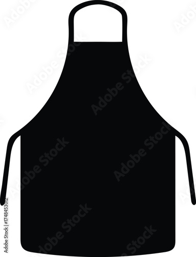 kitchen apron icon, baking apron symbol