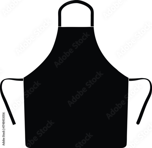 kitchen apron icon, chef apron symbol