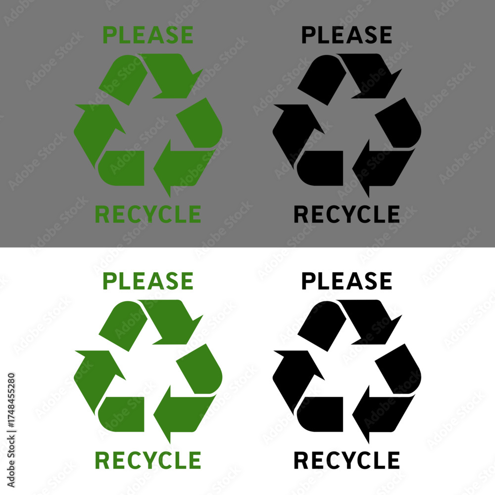 Obraz premium PLEASE RECYCLE VECTOR