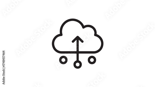 Cloud storage and data transfer icon symbolizing digital connectivity and information flow.
