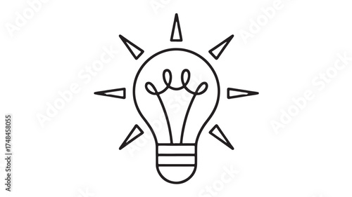 Bright idea glowing with inspiration and innovation