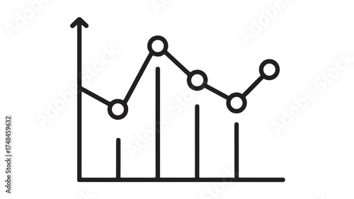 Simple line graph showing fluctuating data trends with clear peaks and valleys.