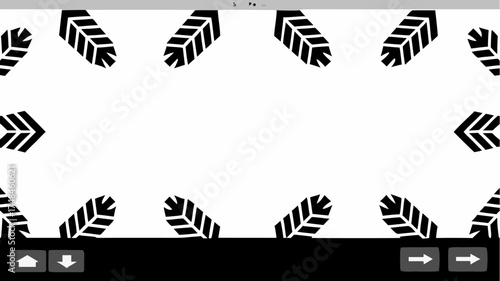 Six circular arrangements of arrows and arcs in a symmetrical pattern on a white background design element | editable eps vectors silhouette
