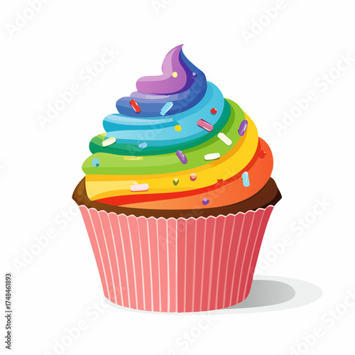 Regenbogenmuffin