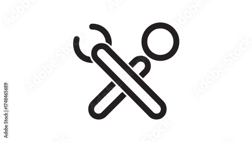 Abstract representation of a person with tools, symbolizing DIY, repair, or creation.
