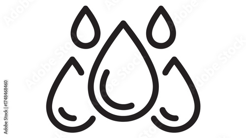 Clean water drops illustration symbolizing purity and hydration.