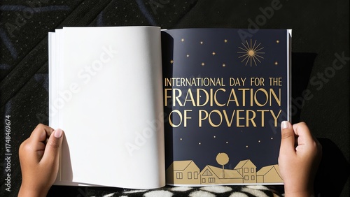 Eradication of Poverty, Beautiful child holding radiant globe representing peace love and hope for all