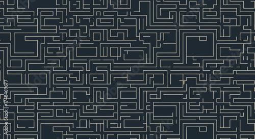Abstract intricate maze pattern representing complexity and strategy