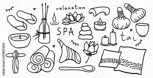 Large Thai massage spa set.