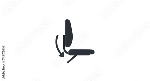 Modern Office Chair with Adjustable Recline Feature Icon.