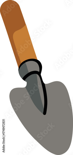 Hand Trowel with Wooden Handle