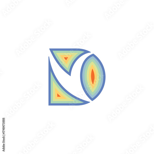 Professional Initial Monogram Logo of YD and DY Letters