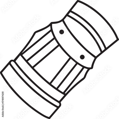 arm guard outline vector illustration line art